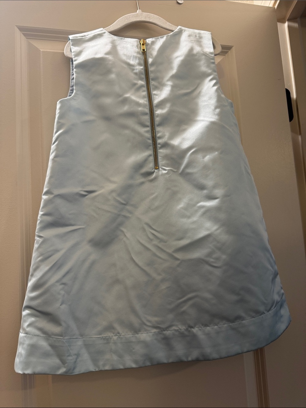 TBBC Grandoccasion Girls' Light Blue Sleeveless Dress with Back Zip - Picture 2 of 5